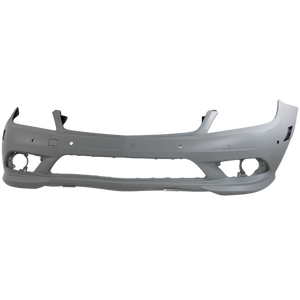 C-CLASS 08-11 FRONT BUMPER COVER, Prmd, (Exc. C63 AMG Model), w/ AMG Pkg, w/o HLW Holes, w/ Ptronic Holes, w/o Side Marker Light Holes