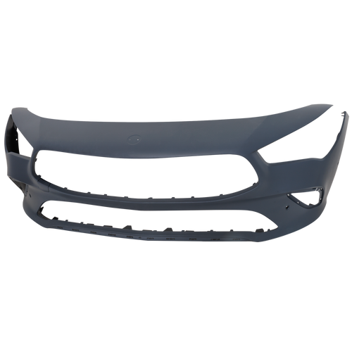 CLA250 20-21 FRONT BUMPER COVER, Primed, w/o AMG Package, w/ Active Park Assist Sensor Holes