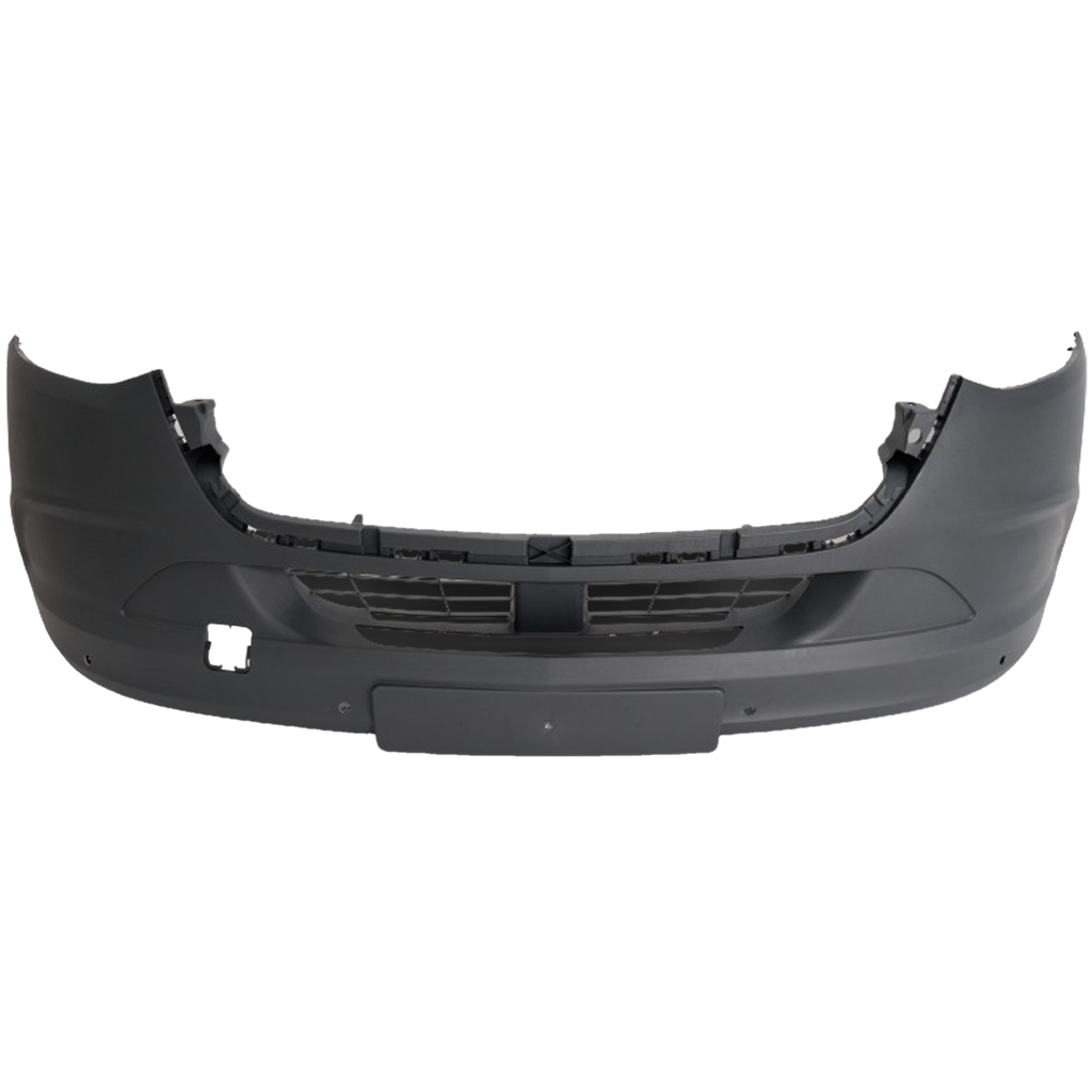 SPRINTER 19-22 FRONT BUMPER COVER, Textured, w/o Fog Lamp Holes, w/ Front View Camera Holes, Cargo/Passenger Van - CAPA