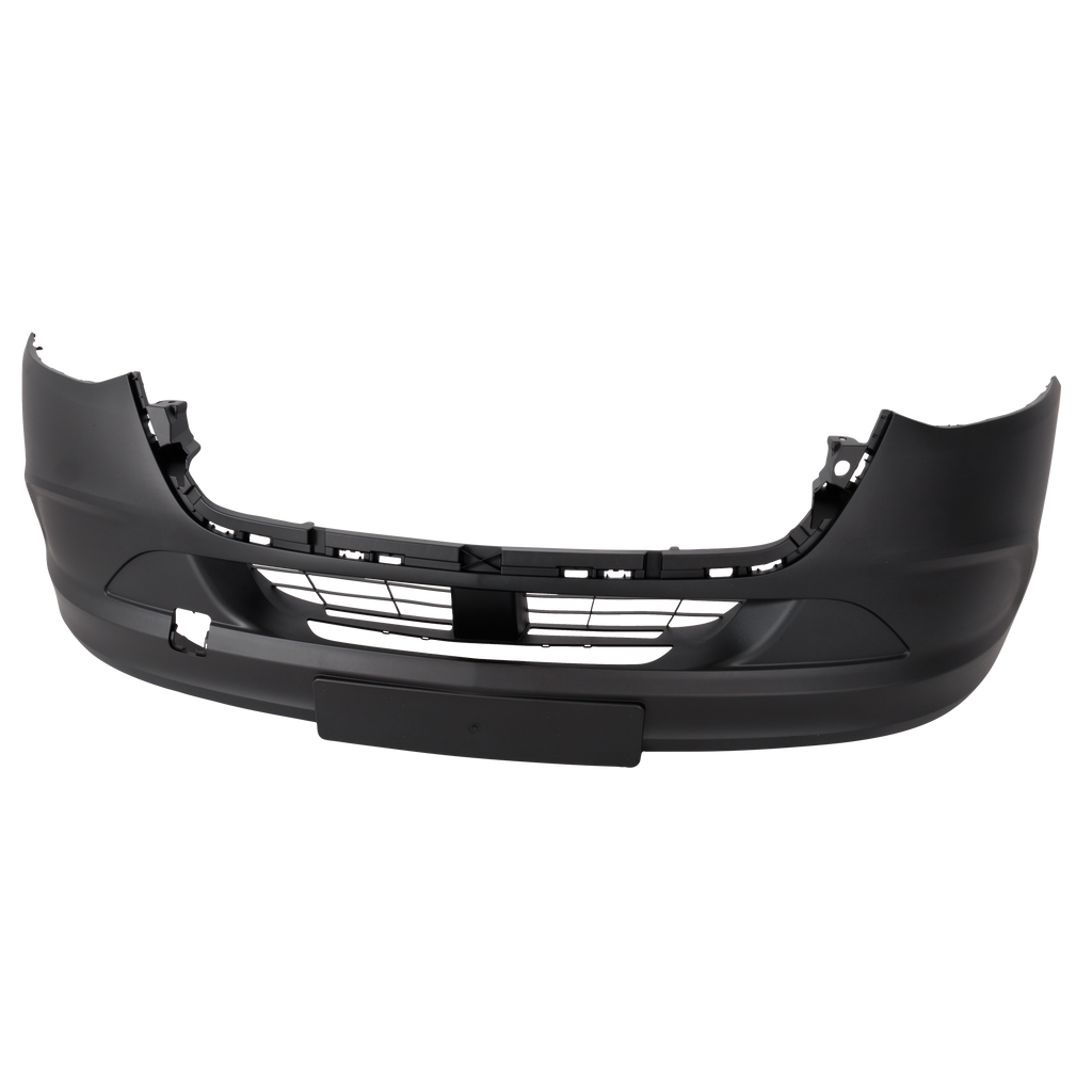 MERCEDES BENZ SPRINTER 19-22 FRONT BUMPER COVER, Primed, w/o Fog Lamp Holes, w/o Front View Camera Holes, Cargo/Passenger Van - CAPA