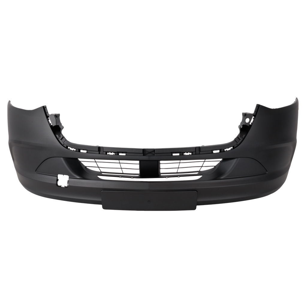 MERCEDES BENZ SPRINTER 19-22 FRONT BUMPER COVER, Primed, w/o Fog Lamp Holes, w/o Front View Camera Holes, Cargo/Passenger Van - CAPA