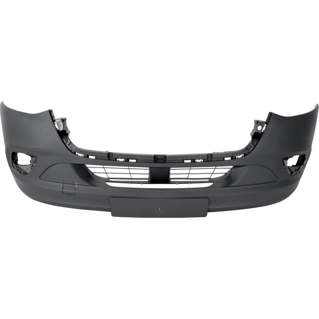 SPRINTER 19-22 FRONT BUMPER COVER, Textured, w/o Fog Lamp and Front View Camera Holes, w/ Tow Hook Cover, Cargo/Passenger Van