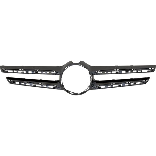E-CLASS 16-20 FRONT BUMPER GRILLE MOLDING, w/o Luxury Package, w/ Front View Camera, w/ Night Package, (E400/E450 Models)