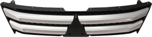 ECLIPSE CROSS 18-20 GRILLE, Textured Black, w/ Silver Molding - CAPA