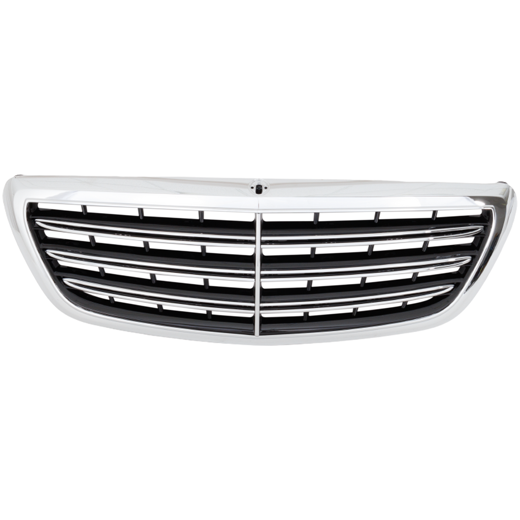 S450/S560 18-20 GRILLE, Chrome Black Shell and Insert, w/o Distronic Cruiswe Control, Surroound View And Night View
