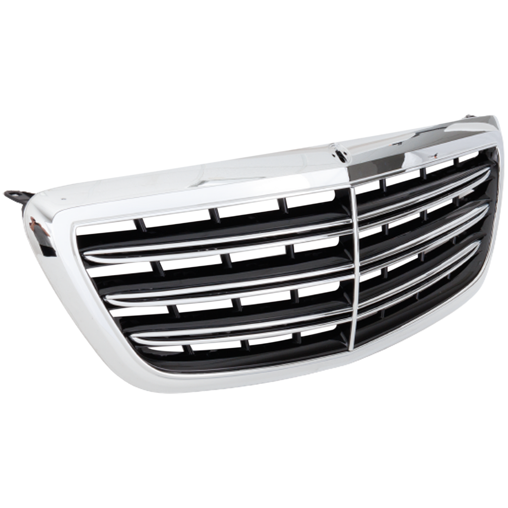 S450/S560 18-20 GRILLE, Chrome Black Shell and Insert, w/o Distronic Cruiswe Control, Surroound View And Night View