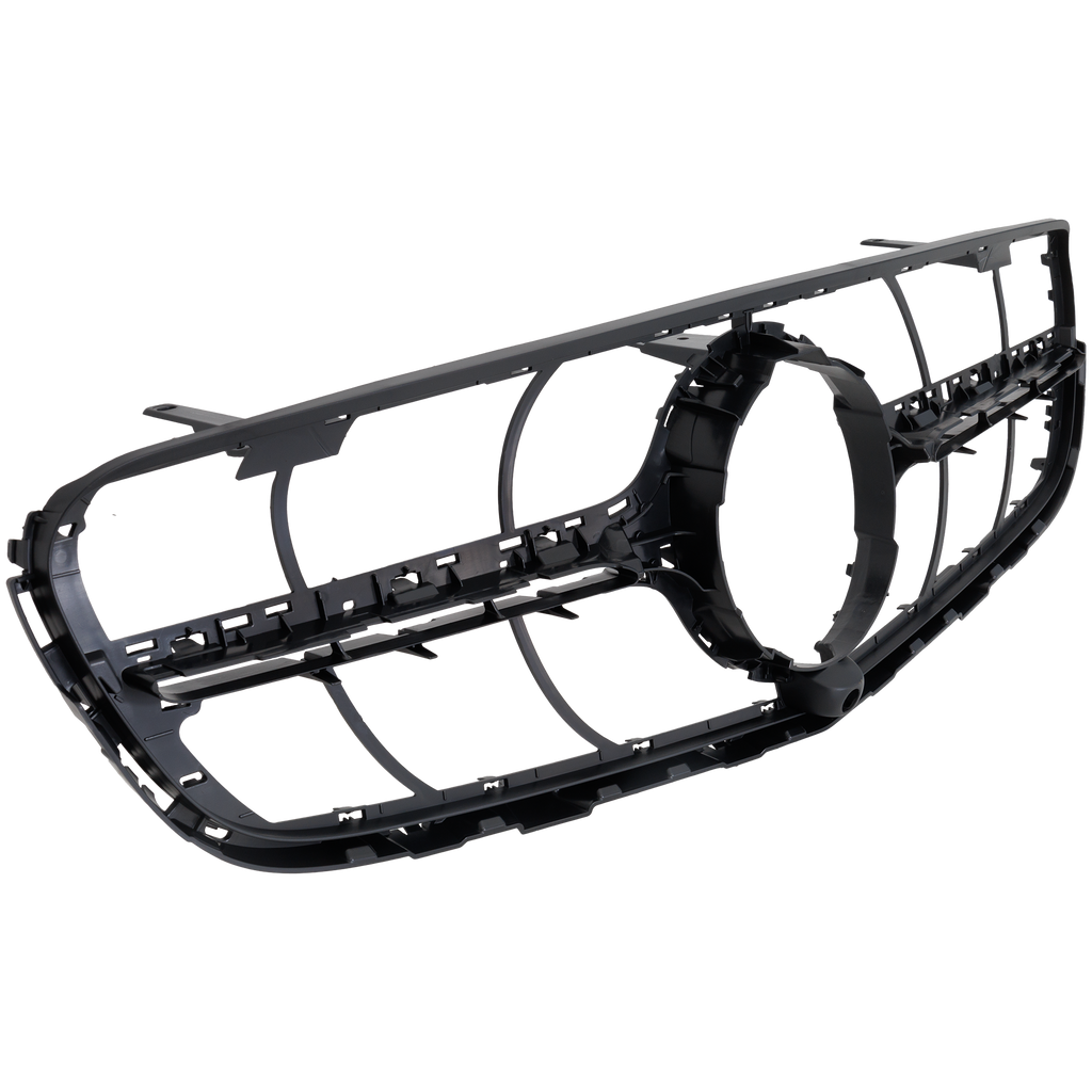GLC300/GLC43 AMG 17-19 GRILLE, Textured Black Shell and Insert, w/ Camera Hole, (Coupe, GLC300/GLC43 AMG)/(SUV, GLC43 AMG)