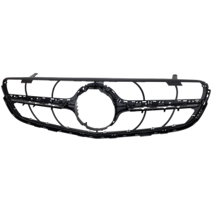 GLC300/GLC43 AMG 17-19 GRILLE, Textured Black Shell and Insert, w/o Camera Hole, (Coupe, GLC300/GLC43 AMG)/(SUV, GLC43 AMG)
