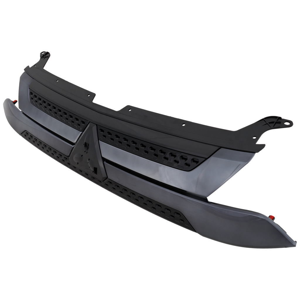 OUTLANDER 19-20 GRILLE, Textured Black Shell and Insert, w/ Chrome and Silver Molding