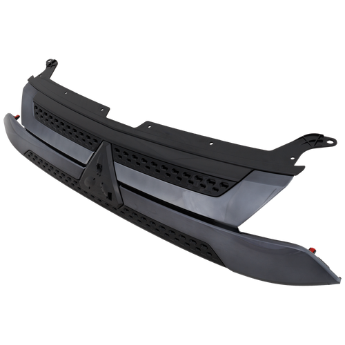 OUTLANDER 19-20 GRILLE, Textured Black Shell and Insert, w/ Chrome and Silver Molding