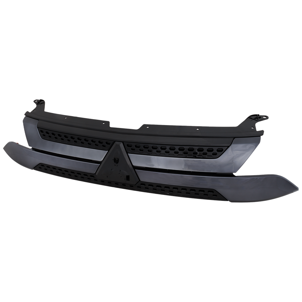 OUTLANDER 19-20 GRILLE, Textured Black Shell and Insert, w/ Chrome and Silver Molding