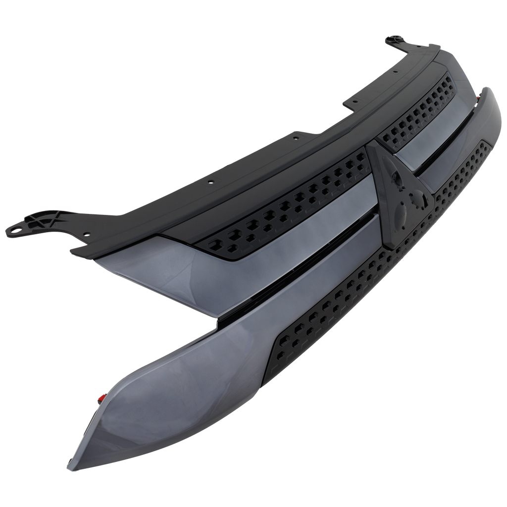 OUTLANDER 19-20 GRILLE, Textured Black Shell and Insert, w/ Chrome and Silver Molding