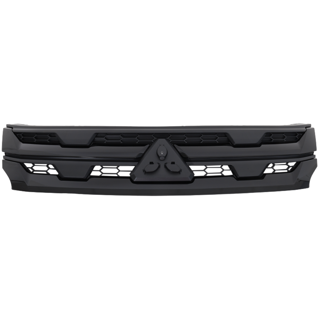 OUTLANDER SPORT/RVR 20-22 GRILLE, Textured Black Shell and Insert, w/ Black Molding