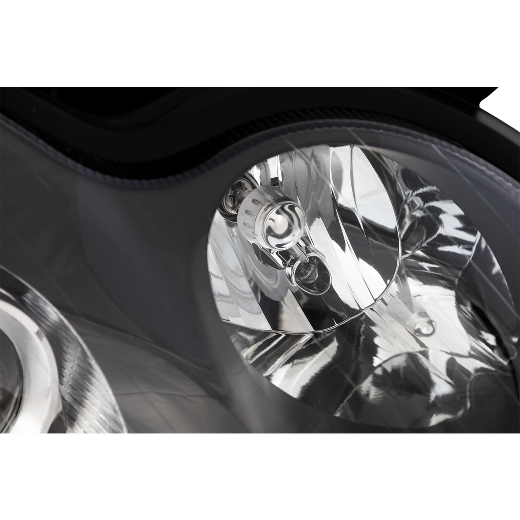 C CLASS 05-07 HEAD LAMP RH AND LH, Assembly, Halogen, Black Bezel, Sedan/Wagon, 2-Piece