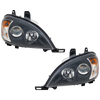 ML-CLASS 98-05 HEAD LAMP RH AND LH, Assembly, Halogen, Black Interior