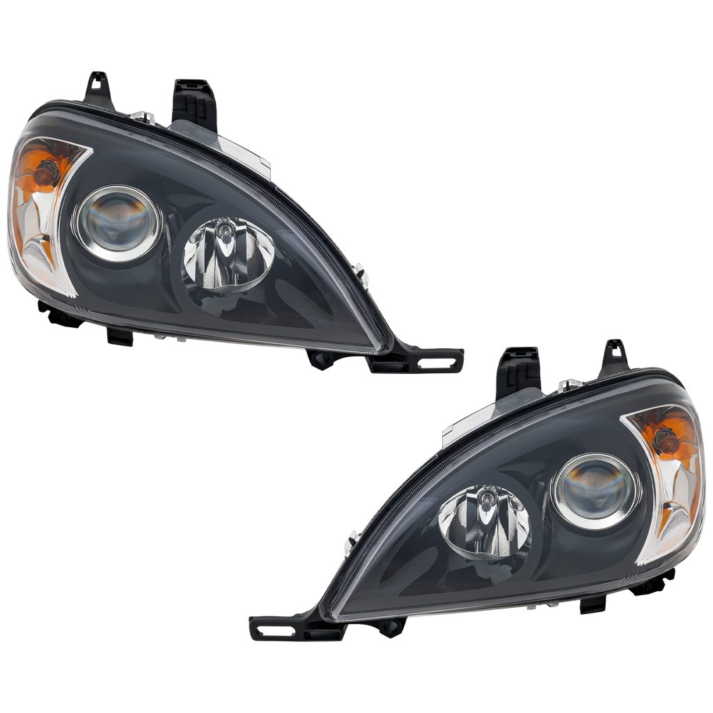 ML-CLASS 98-05 HEAD LAMP RH AND LH, Assembly, Halogen, Black Interior