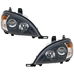 ML-CLASS 98-05 HEAD LAMP RH AND LH, Assembly, Halogen, Black Interior