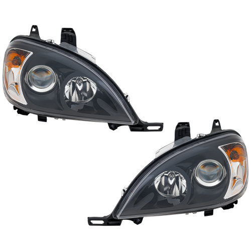 ML-CLASS 98-05 HEAD LAMP RH AND LH, Assembly, Halogen, Black Interior