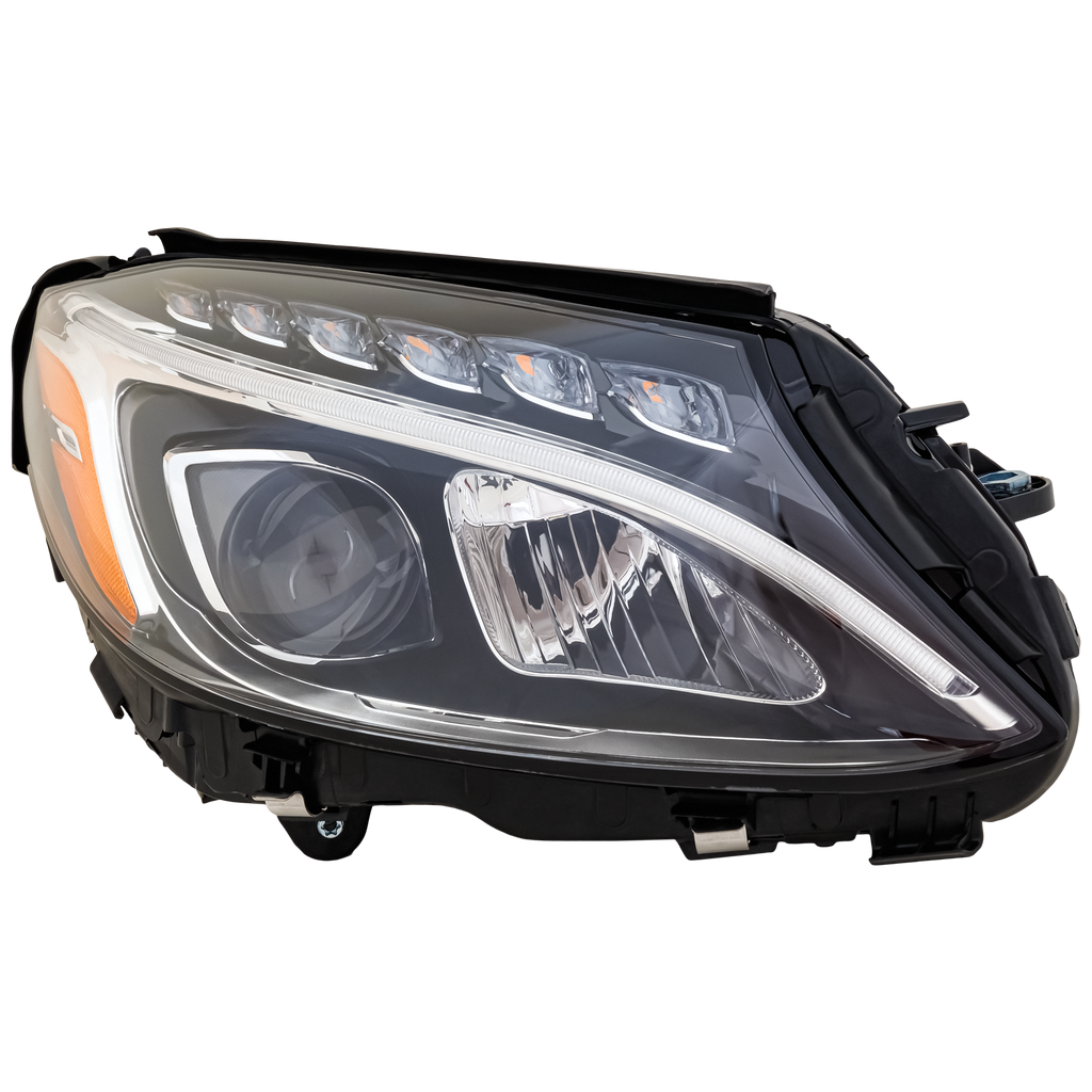 C-CLASS 15-18 HEAD LAMP RH, Assembly, LED, w/o Adaptive Headlight, Coupe/Sedan