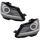C-CLASS 12-14 PROJECTOR HEAD LAMP RH AND LH, Assembly, Halogen, Black Interior, w/ LED DRL, w/o Corner Light, Coupe