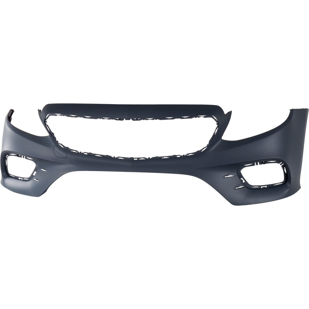 E400/E450 18-20 FRONT BUMPER COVER, Primed, w/ AMG Styling Package, w/o Active Park Assist Sensor Holes, Coupe/Convertible