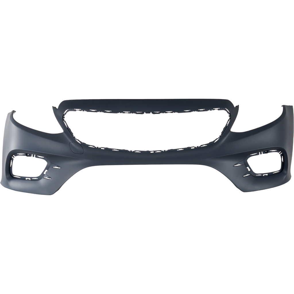 E400/E450 18-20 FRONT BUMPER COVER, Primed, w/ AMG Styling Package, w/o Active Park Assist Sensor Holes, Coupe/Convertible