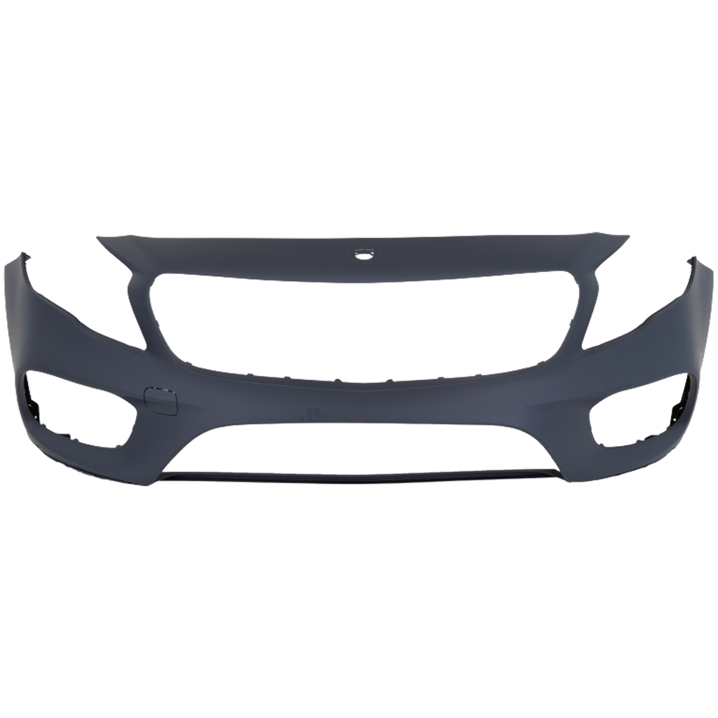 GLA250 18-20 FRONT BUMPER COVER, Primed, w/ AMG Styling Pkg., w/o Parktronic, w/o Front View Camera