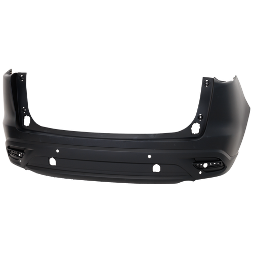 CX-9 16-23 REAR BUMPER COVER, Primed, w/ Parking Aid Sensor Holes, w/o Hands-Free Liftgate, w/o Holes for Chrome Trim