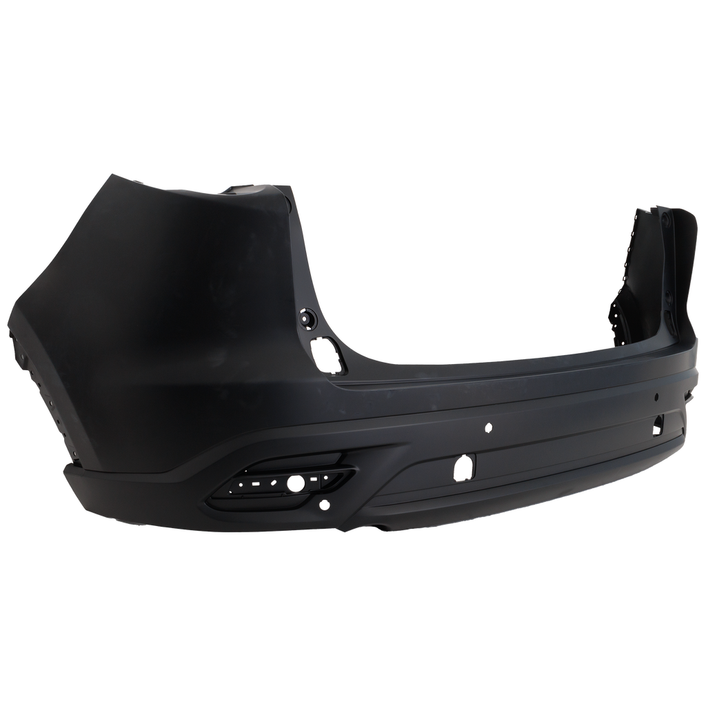 CX-9 16-23 REAR BUMPER COVER, Primed, w/ Parking Aid Sensor Holes, w/o Hands-Free Liftgate, w/o Holes for Chrome Trim