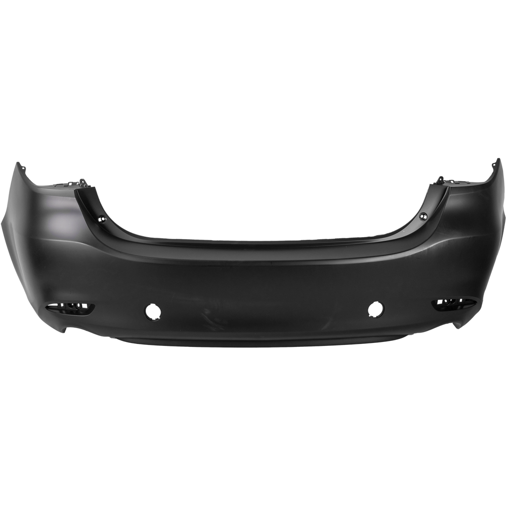 MAZDA 6 18-21 REAR BUMPER COVER, Primed, w/ Black Trim, w/o Parking Aid Sensor Holes