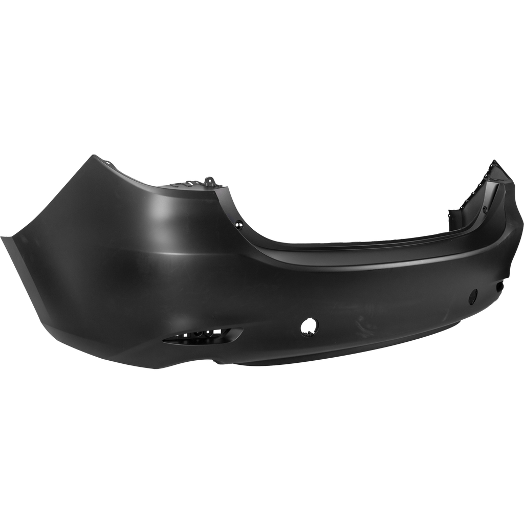 MAZDA 6 18-21 REAR BUMPER COVER, Primed, w/ Black Trim, w/o Parking Aid Sensor Holes