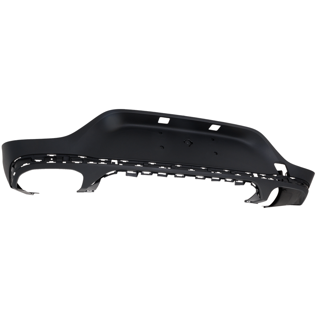 GLC300 20-22 REAR LOWER VALANCE, Plastic, Textured Black, w/ AMG Styling Package, w/o Active Park Assist Sensor Holes