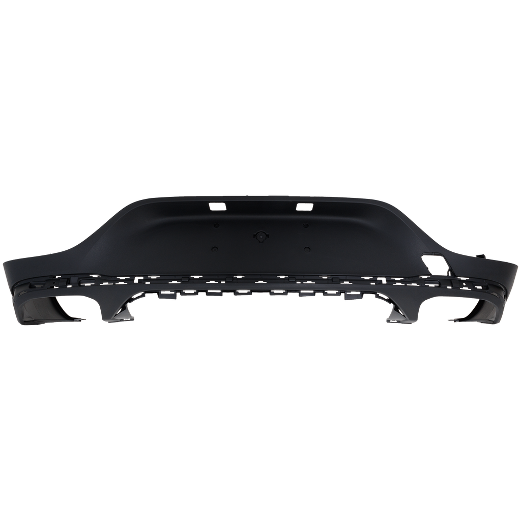 GLC300 20-22 REAR LOWER VALANCE, Plastic, Textured Black, w/ AMG Styling Package, w/o Active Park Assist Sensor Holes