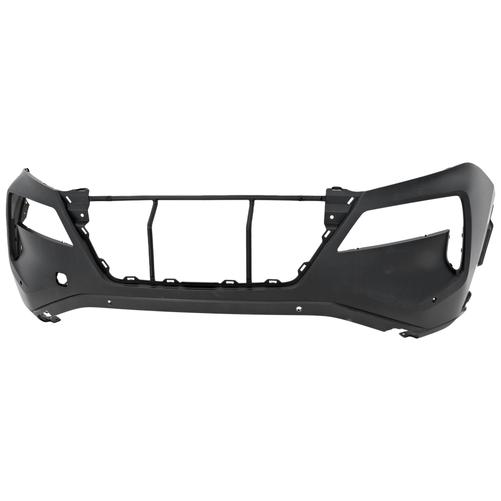 ROGUE 21-21 FRONT BUMPER COVER, Primed, w/ Park Distance Control Sensor Holes, 4 Parking Aid Sensor Holes, SL Model, USA Built Vehicle