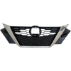 SENTRA 20-23 GRILLE, Black Shell with Chrome Insert, w/ Smoke Black Molding, w/o Camera Hole