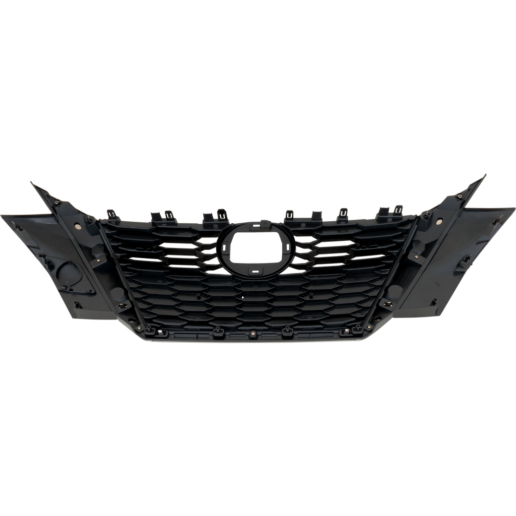 SENTRA 20-23 GRILLE, Black Shell with Chrome Insert, w/ Smoke Black Molding, w/o Camera Hole