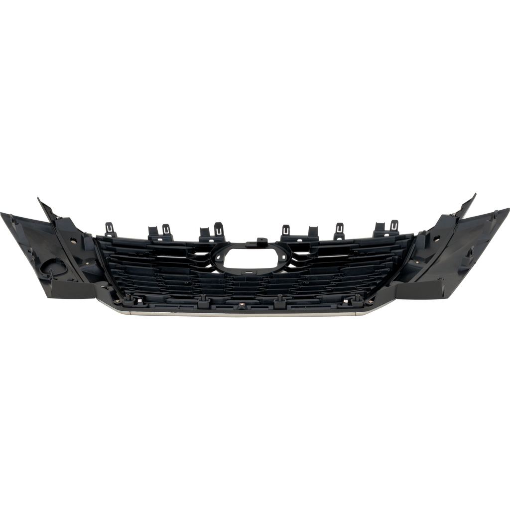 SENTRA 20-23 GRILLE, Black Shell with Chrome Insert, w/ Smoke Black Molding, w/o Camera Hole