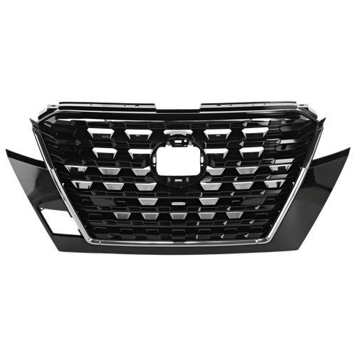 KICKS 21-23 GRILLE, Painted Black Shell and Insert, w/ Chrome Molding, SR Model