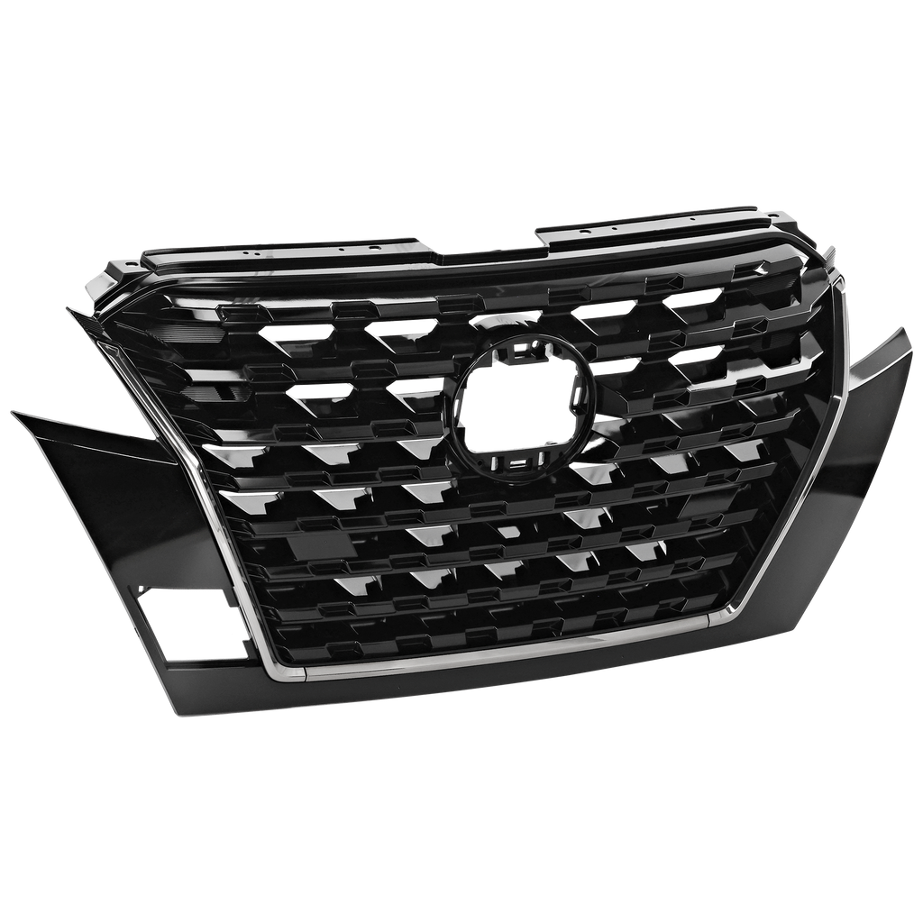 KICKS 21-23 GRILLE, Painted Black Shell and Insert, w/ Chrome Molding, SR Model