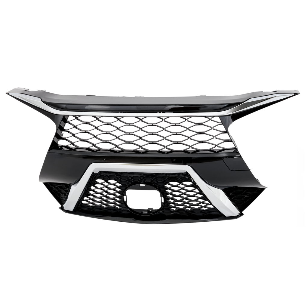 MAXIMA 19-19 GRILLE, Painted Black Shell with Chrome Insert, SR Model, w/o Premium Package, w/o Front View Camera