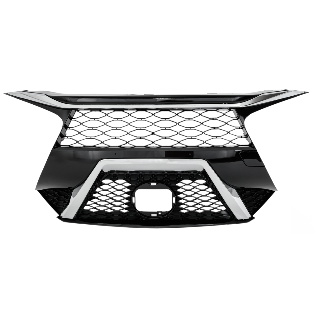 MAXIMA 19-19 GRILLE, Painted Black Shell with Chrome Insert, SR Model, w/o Premium Package, w/o Front View Camera