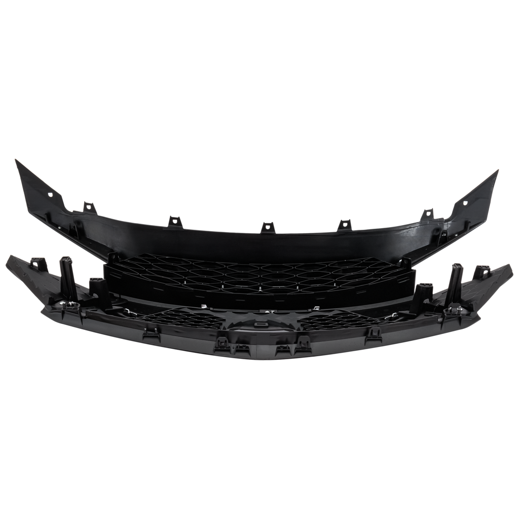 MAXIMA 19-19 GRILLE, Painted Black Shell with Chrome Insert, SR Model, w/o Premium Package, w/o Front View Camera