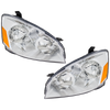 ALTIMA 05-06 HEAD LAMP RH AND LH, Lens and Housing, Black Bezel, w/o HID, 2-Piece