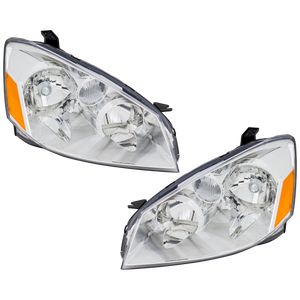 ALTIMA 05-06 HEAD LAMP RH AND LH, Lens and Housing, Black Bezel, w/o HID, 2-Piece