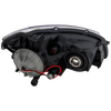 ALTIMA 05-06 HEAD LAMP RH AND LH, Lens and Housing, Black Bezel, w/o HID, 2-Piece