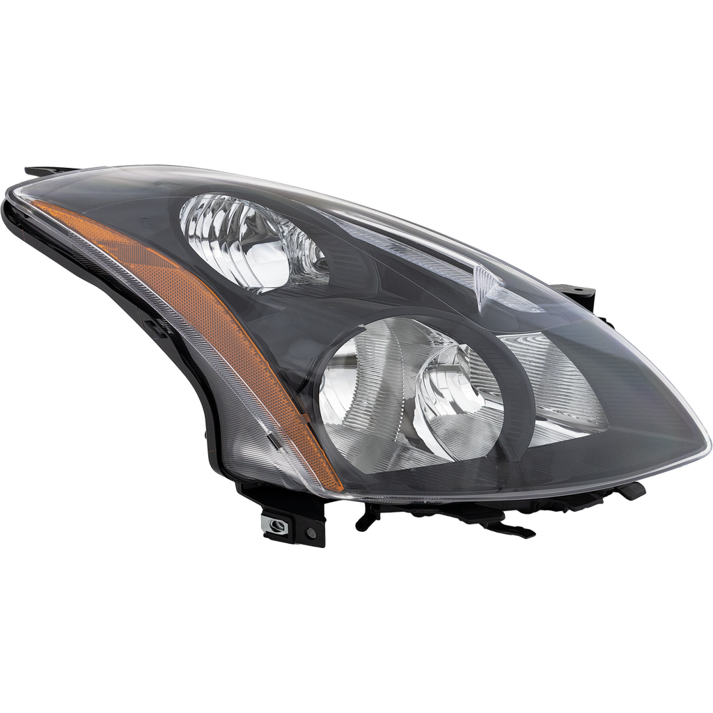 ALTIMA 10-12 HEAD LAMP RH AND LH, Lens and Housing, Halogen, Black Bezel, Sedan, 2-Piece