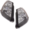 350Z 03-05 HEAD LAMP RH AND LH, Lens and Housing, Halogen, Black Bezel, 2-Piece