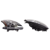 350Z 03-05 HEAD LAMP RH AND LH, Lens and Housing, Halogen, Black Bezel, 2-Piece
