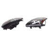 350Z 03-05 HEAD LAMP RH AND LH, Lens and Housing, Halogen, Black Bezel, 2-Piece