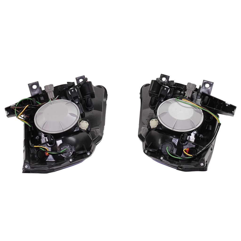 350Z 03-05 HEAD LAMP RH AND LH, Lens and Housing, Halogen, Black Bezel, 2-Piece